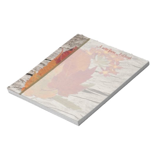 Bloc-notes Feuilles et fleurs d'automne séchées (Tourné)