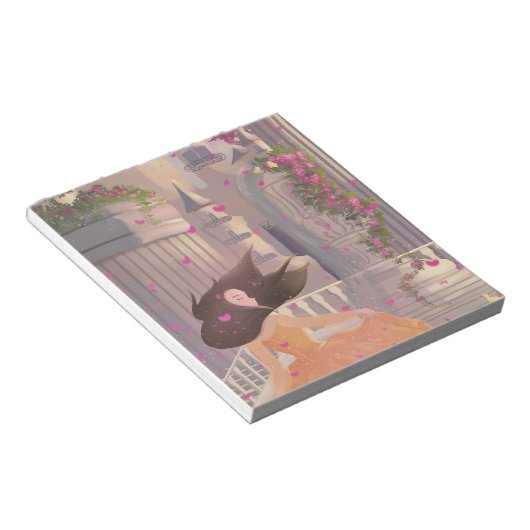 Bloc-notes Fille dansant près du château (Incliné)