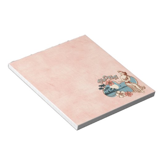Bloc-notes Fille de Hula Aloha (Incliné)