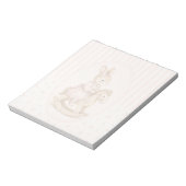Bloc-notes Fille Lapin Vintage, Écriture Lapin Flo (Tourné)