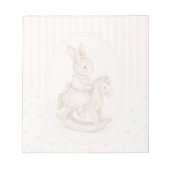Bloc-notes Fille Lapin Vintage, Écriture Lapin Flo (Devant)