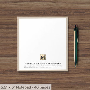 Bloc-notes financier monographique sophistiqué
