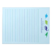 Bloc-notes fixe Dinosaur bleu mignon pour enfant D (Devant)