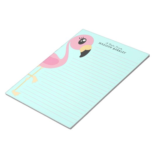 Bloc-notes fixe Flamant rose Tropical Kids (Incliné)