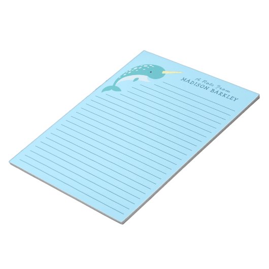 Bloc-notes fixe Narwhal Kid's Cute (Incliné)
