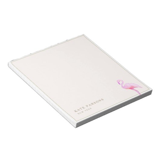 Bloc-notes Flamant rose couleur rose (Incliné)