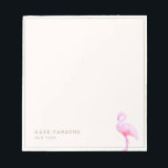 Bloc-notes Flamant rose couleur rose<br><div class="desc">Artistic rose aquarelle flamingo. Pour plus de matériel marketing de mise en correspondance,  de conception personnalisée ou de demande de logo,  veuillez me contacter à maurareed.designs@gmail.com et je répondrai dans les 24 heures. Pour l'expédition,  les demandes de stock de carte et les prix contactez Zazzle directement.</div>