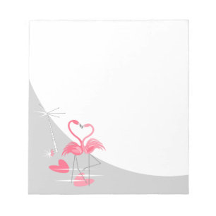 Bloc-notes Flamant rose Love Large Moon