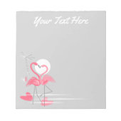 Bloc-notes Flamant rose Love Side Text (Devant)