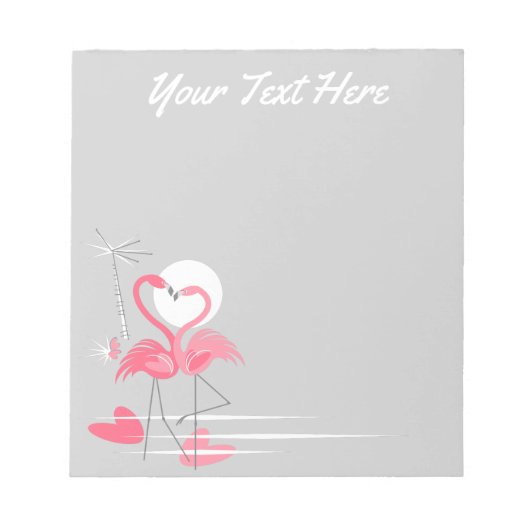 Bloc-notes Flamant rose Love Side Text (Devant)