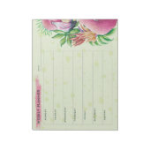 Bloc-notes Flamant rose Rose floral (Tourné)