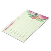 Bloc-notes Flamant rose Rose floral (Incliné)
