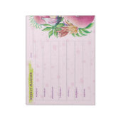 Bloc-notes Flamant rose Rose floral (Tourné)