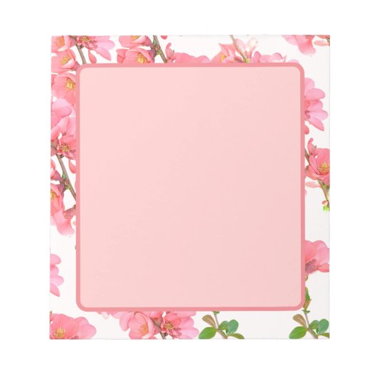 Bloc-notes Fleur de Sakura Rose (Devant)