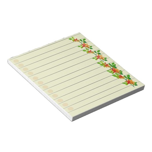 Bloc-notes Fleur Orange (Incliné)