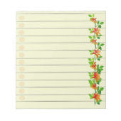 Bloc-notes Fleur Orange (Devant)