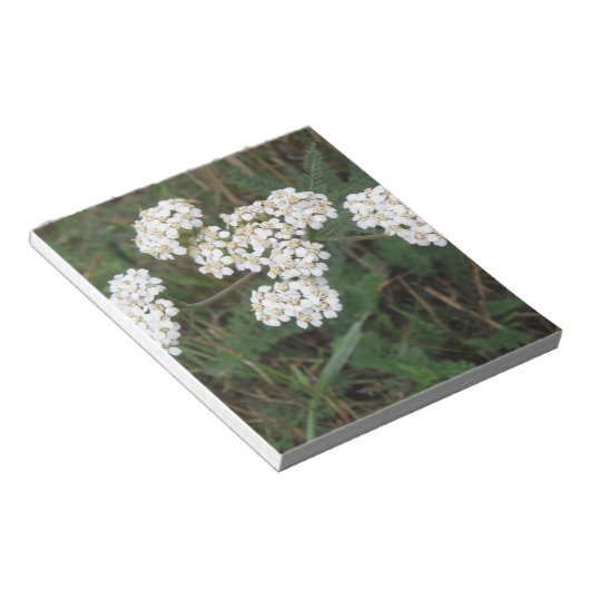 Bloc-notes Fleur sauvage blanc (Incliné)