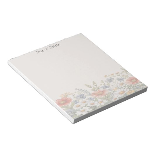 Bloc-notes Fleur sauvage coloré (Incliné)