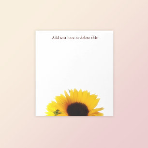 Bloc-notes fleuri de tournesol gai