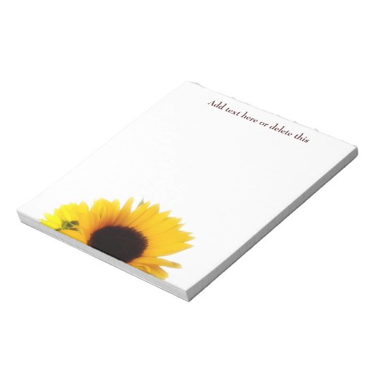 Bloc-notes fleuri de tournesol gai (Tourné)