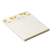 Bloc-notes fleuri jaune (Incliné)