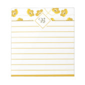 Bloc-notes fleuri jaune (Devant)
