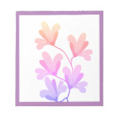 bloc-notes fleuris boutique fleurie pourpre (Devant)