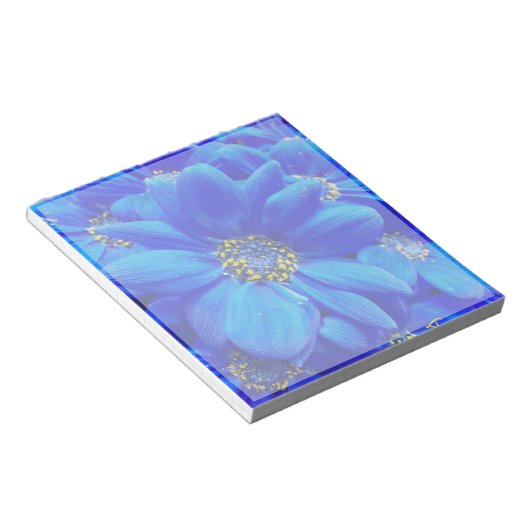 bloc-notes fleurs bleues (Incliné)