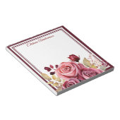 Bloc-notes Fleurs Boho Roses Violettes (Incliné)