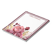 Bloc-notes Fleurs Boho Roses Violettes (Tourné)