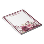Bloc-notes Fleurs Boho Roses Violettes (Incliné)