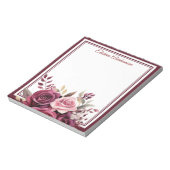 Bloc-notes Fleurs Boho Roses Violettes (Tourné)