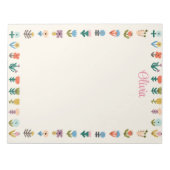 Bloc-notes Fleurs de Folk Mignon Coloré (Devant)