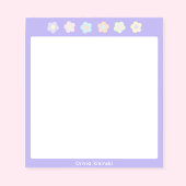 Bloc-notes Fleurs Pastel Non Ligné Violet