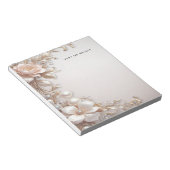 Bloc-notes Fleurs Rose Pâle et Blanches (Incliné)