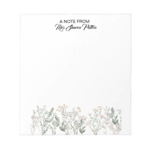 Bloc-notes Fleurs sauvages de la forêt