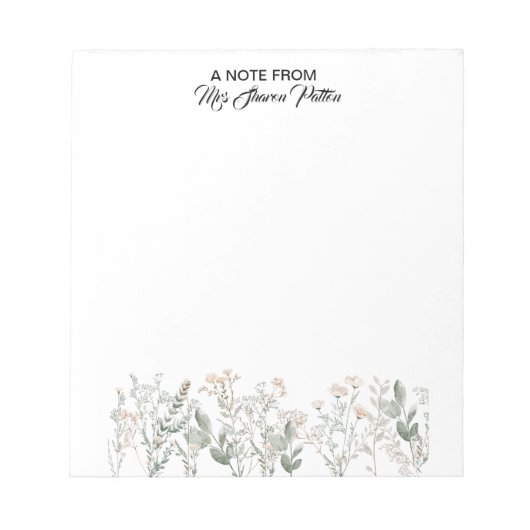 Bloc-notes Fleurs sauvages de la forêt (Devant)