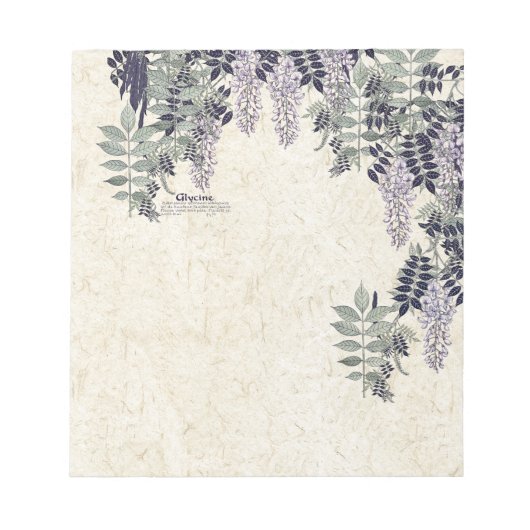 Bloc-notes Fleurs Wisteria Art Nouveau (Devant)