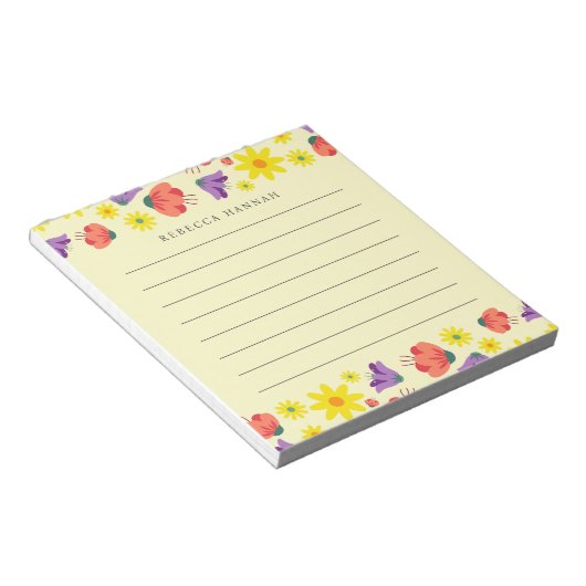 Bloc-notes floral (Incliné)