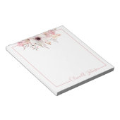 Bloc-notes floral à l'écriture manuscrite élégante (Incliné)