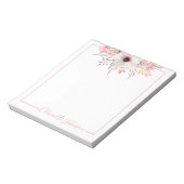 Bloc-notes floral à l'écriture manuscrite élégante (Tourné)