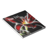 Bloc-notes floral à l'orchidée rouge (Incliné)