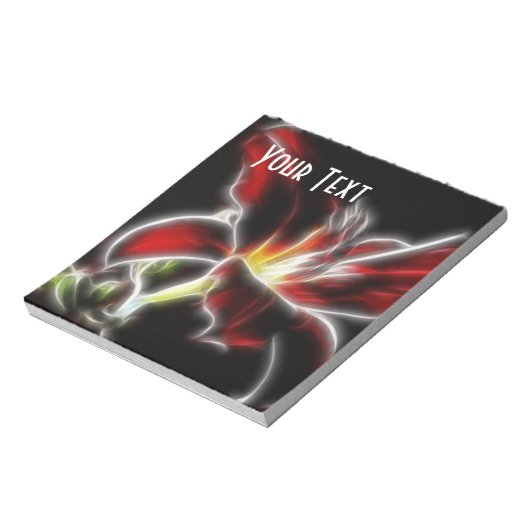 Bloc-notes floral à l'orchidée rouge (Tourné)