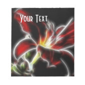 Bloc-notes floral à l'orchidée rouge (Devant)