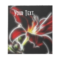 Bloc-notes floral à l'orchidée rouge