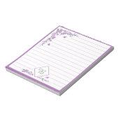 Bloc-notes floral à vigne violette (Tourné)