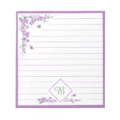 Bloc-notes floral à vigne violette (Devant)