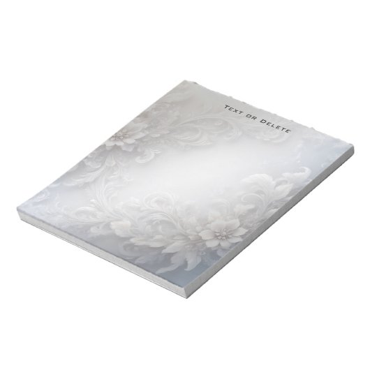 Bloc-notes floral blanc (Tourné)