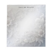 Bloc-notes floral blanc (Devant)