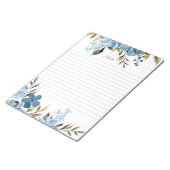 Bloc-notes floral bleu (Incliné)